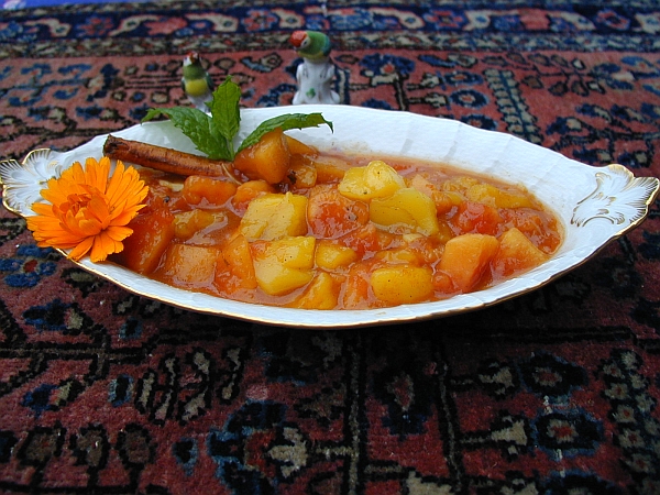 Papayas und Mango Chutney, Rezept Lotz